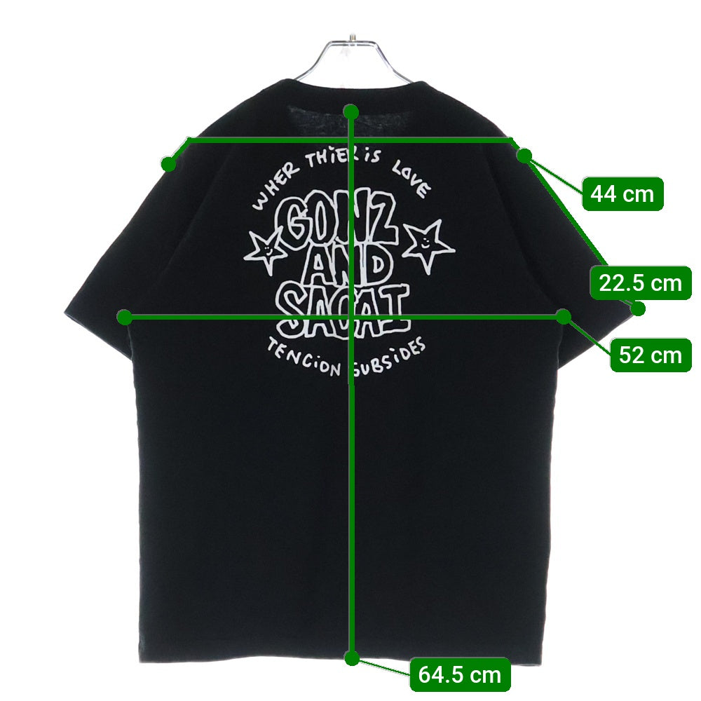 Sacai(サカイ) GONZ AND SACAI T-Shirt ゴンズ 半袖Tシャツ ブラック 24-0828S