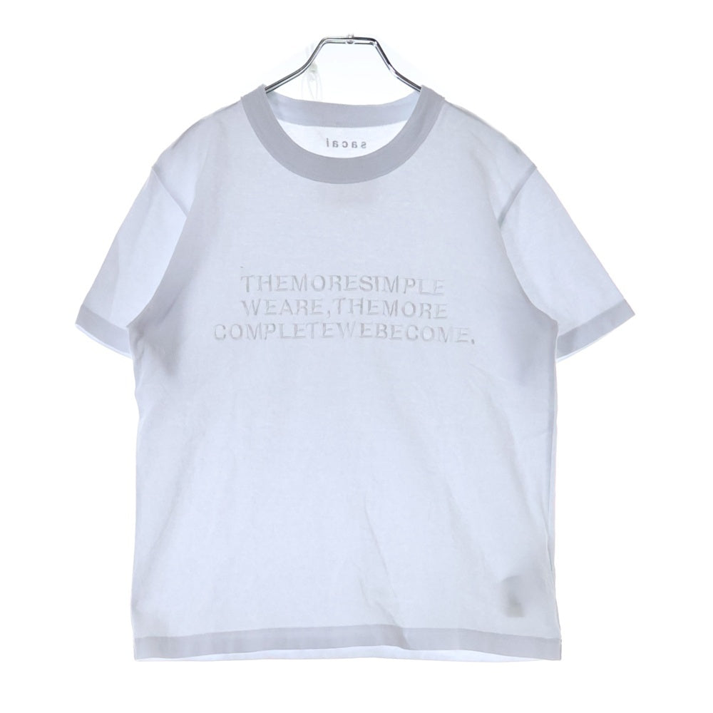 Sacai(サカイ) T-Shirt 刺繍半袖Tシャツ ホワイト 24-0800S