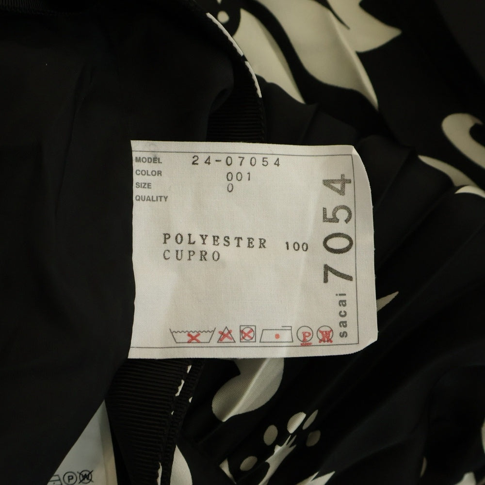 Sacai(サカイ) Floral Print Skirt 花柄プリーツスカート ブラック レディース 24-07054