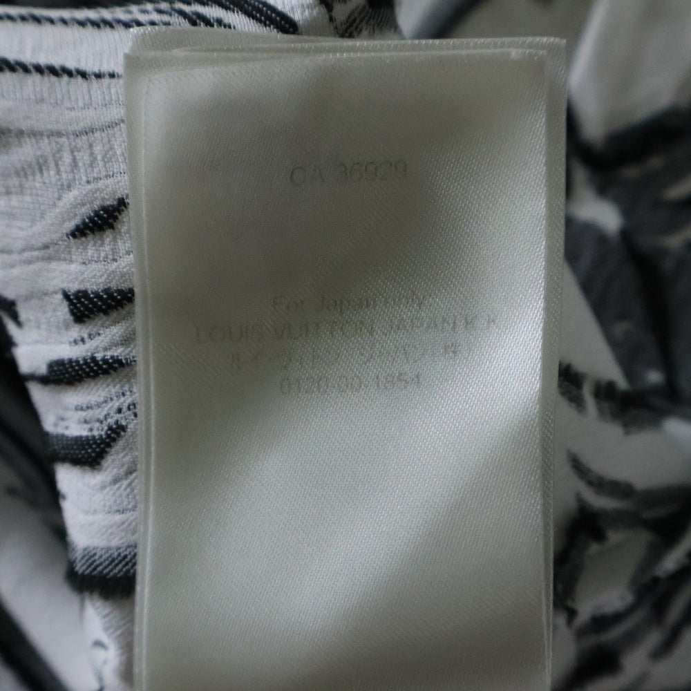 LOUIS VUITTON(ルイヴィトン) 23SS オーバーサイズジャガード 長袖シャツ ブラック/ホワイト RM231 X10 HOS60W