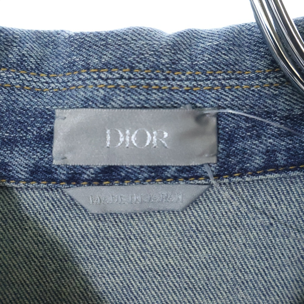 DIOR(ディオール) ロゴ刺繍 ジップアップブルゾン デニムジャケット インディゴ 313D487AY988