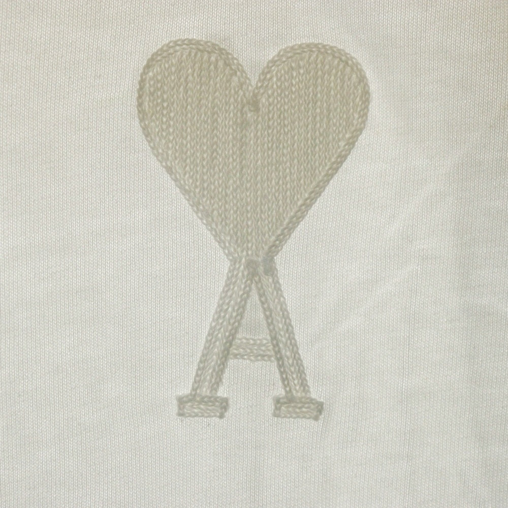 AMI Alexandre Mattiussi(アミアレクサンドルマテュッシ) T-Shirt ロゴ刺繍半袖Tシャツ ホワイト A21HJ128.726