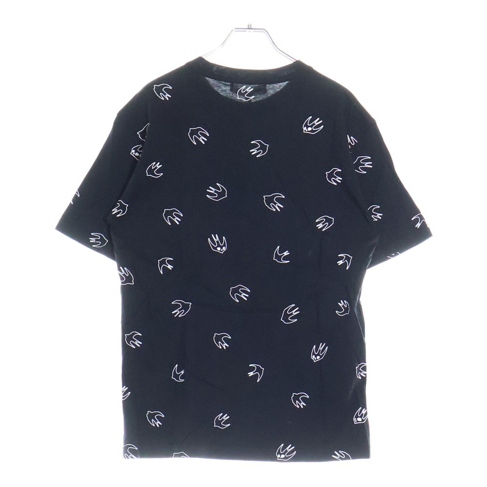 Alexander McQueen(アレキサンダーマックイーン) Swallow Printing T-Shirt 半袖Tシャツ ブラック 494256 RNJ54