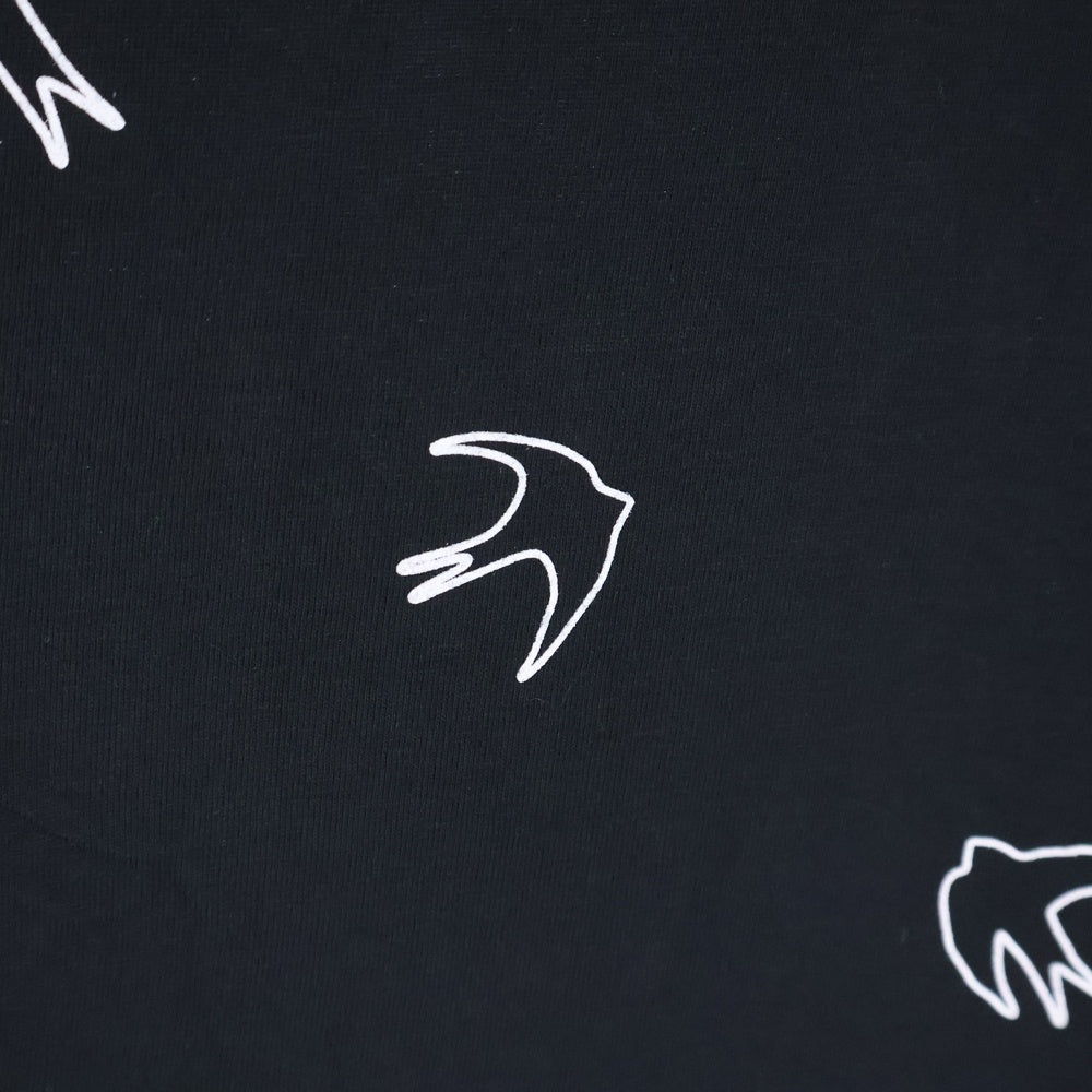 Alexander McQueen(アレキサンダーマックイーン) Swallow Printing T-Shirt 半袖Tシャツ ブラック 494256 RNJ54