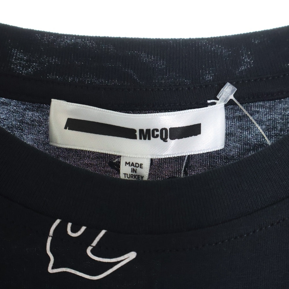 Alexander McQueen(アレキサンダーマックイーン) Swallow Printing T-Shirt 半袖Tシャツ ブラック 494256 RNJ54