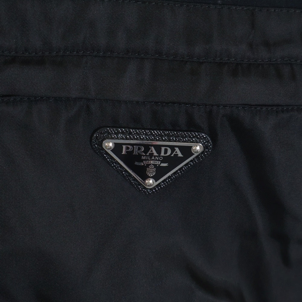 PRADA(プラダ) Re-Nylon T-Shirt リナイロン トライアングルロゴ 半袖Tシャツ ブラック UJN661 S202 1WQ5