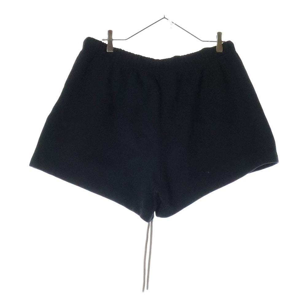 FEAR OF GOD ESSENTIALS(フィアオブゴッド エッセンシャルズ) SHORT PANTS ラバーロゴ スウェットハーフパンツ ショーツ ブラック