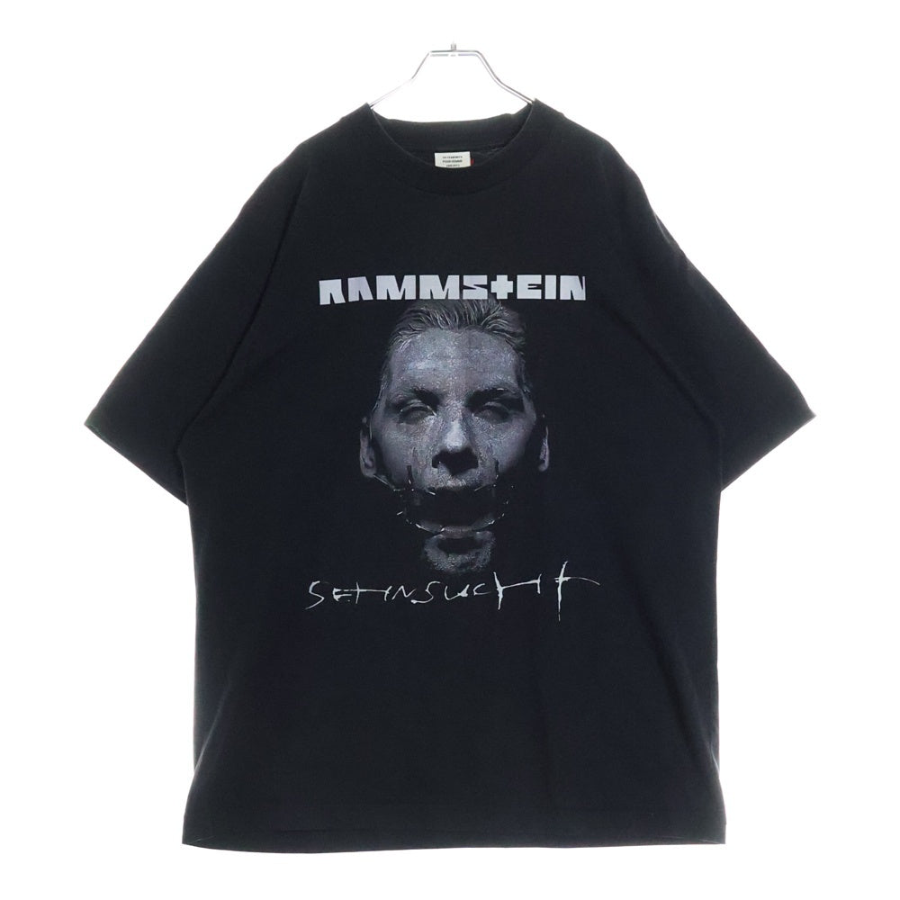 VETEMENTS(ヴェトモン) 17AW Rammstein Oversized Tee ラムシュタイン オーバーサイズ半袖Tシャツ ブラック MAH18TR27