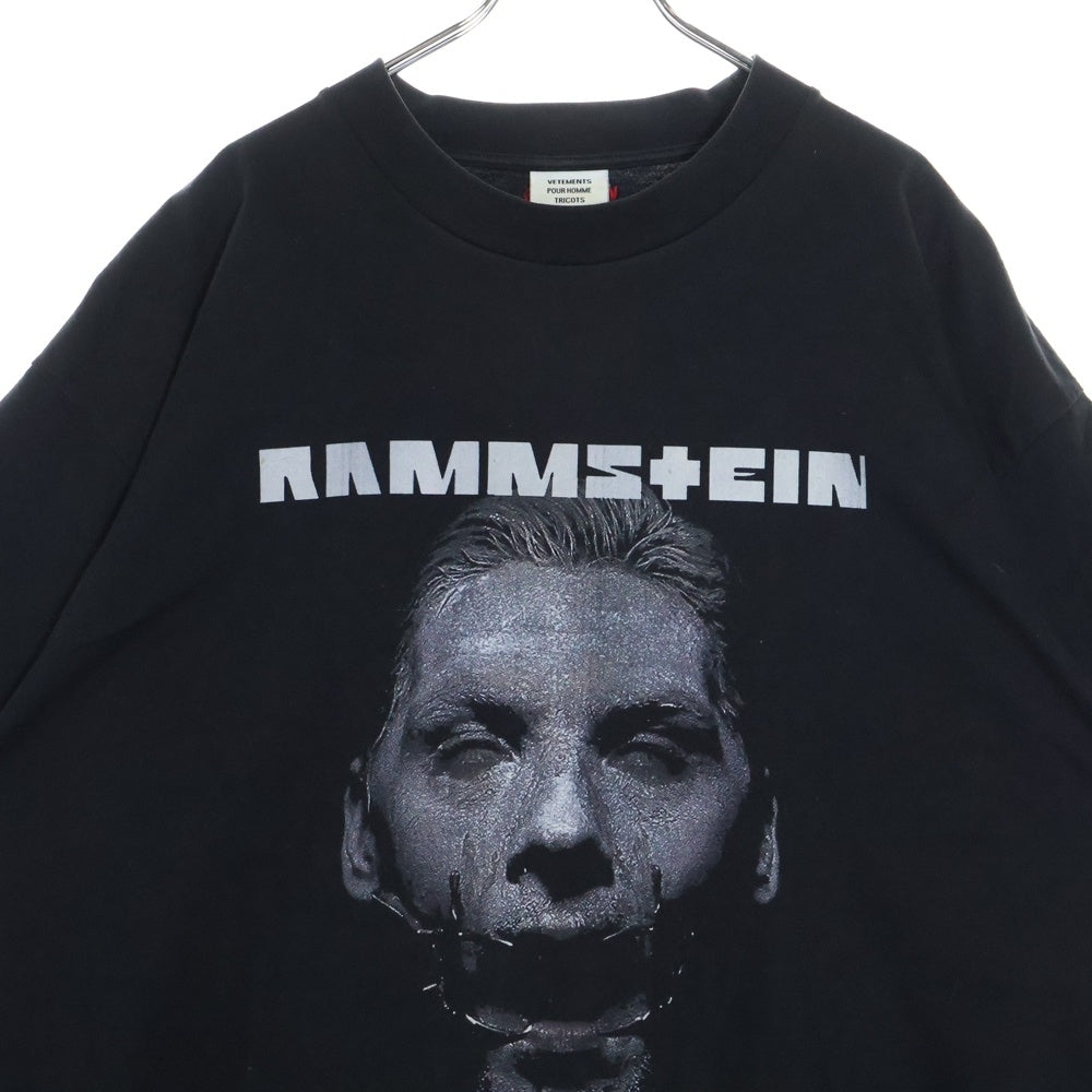 VETEMENTS(ヴェトモン) 17AW Rammstein Oversized Tee ラムシュタイン オーバーサイズ半袖Tシャツ ブラック MAH18TR27