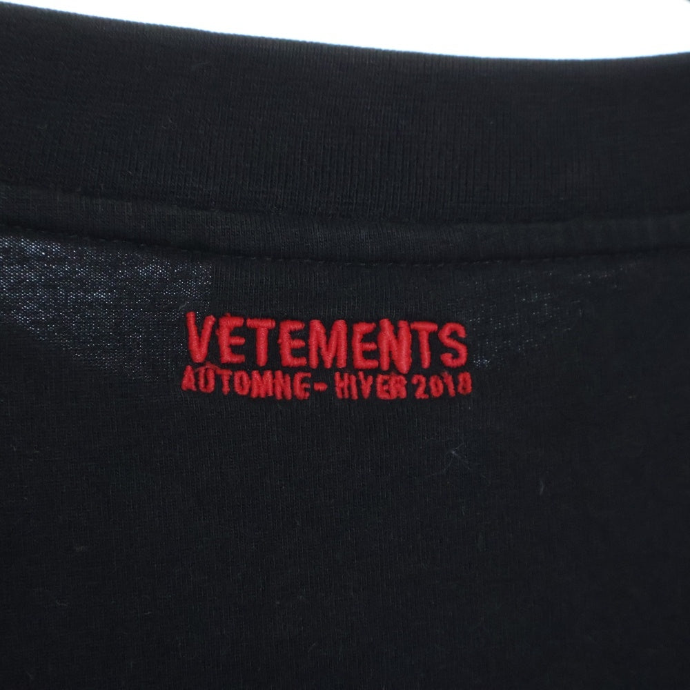 VETEMENTS(ヴェトモン) 17AW Rammstein Oversized Tee ラムシュタイン オーバーサイズ半袖Tシャツ ブラック MAH18TR27