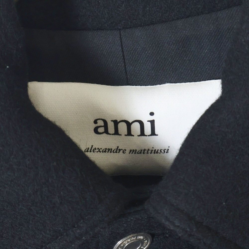 AMI Alexandre Mattiussi(アミアレクサンドルマテュッシ) 23AW Wool Boxy Jacket ウールボクシージャケット ボタンダウンウールジャケット UJK234.WV0020 ブラック