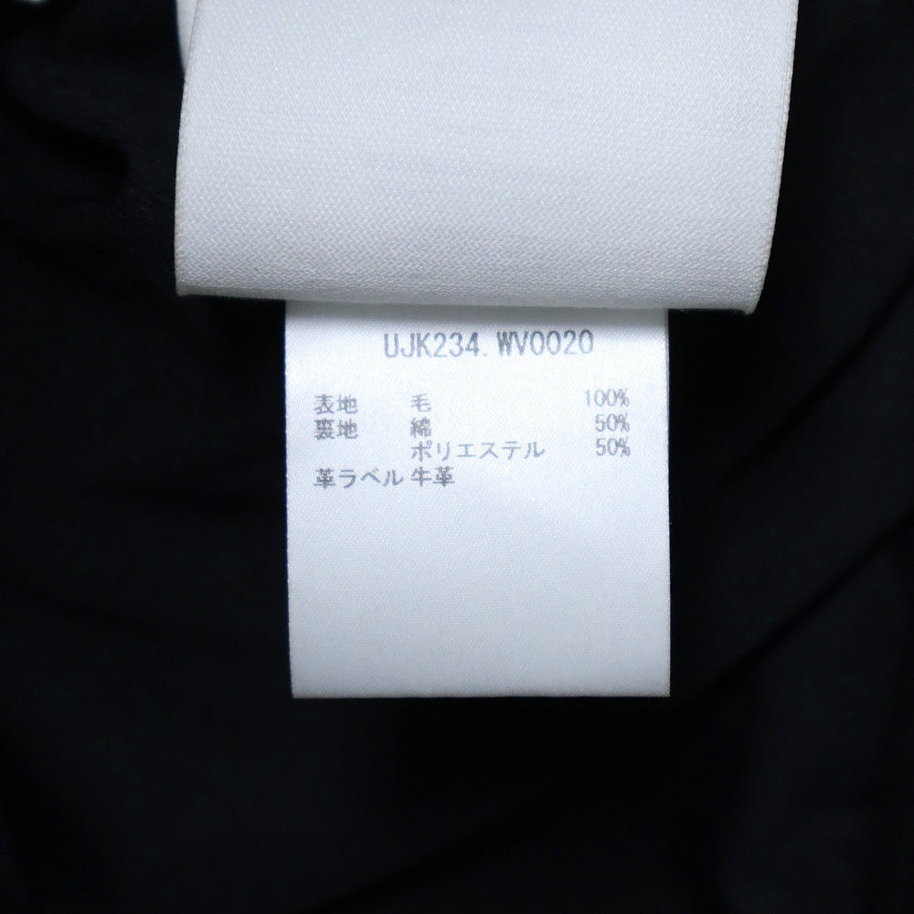 AMI Alexandre Mattiussi(アミアレクサンドルマテュッシ) 23AW Wool Boxy Jacket ウールボクシージャケット ボタンダウンウールジャケット UJK234.WV0020 ブラック