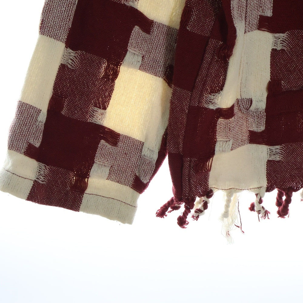 KITH(キス) 24SS Jumbo Houndstooth Overshirt ジャンボ ハウンドトゥース オーバーシャツ 長袖シャツ レッド