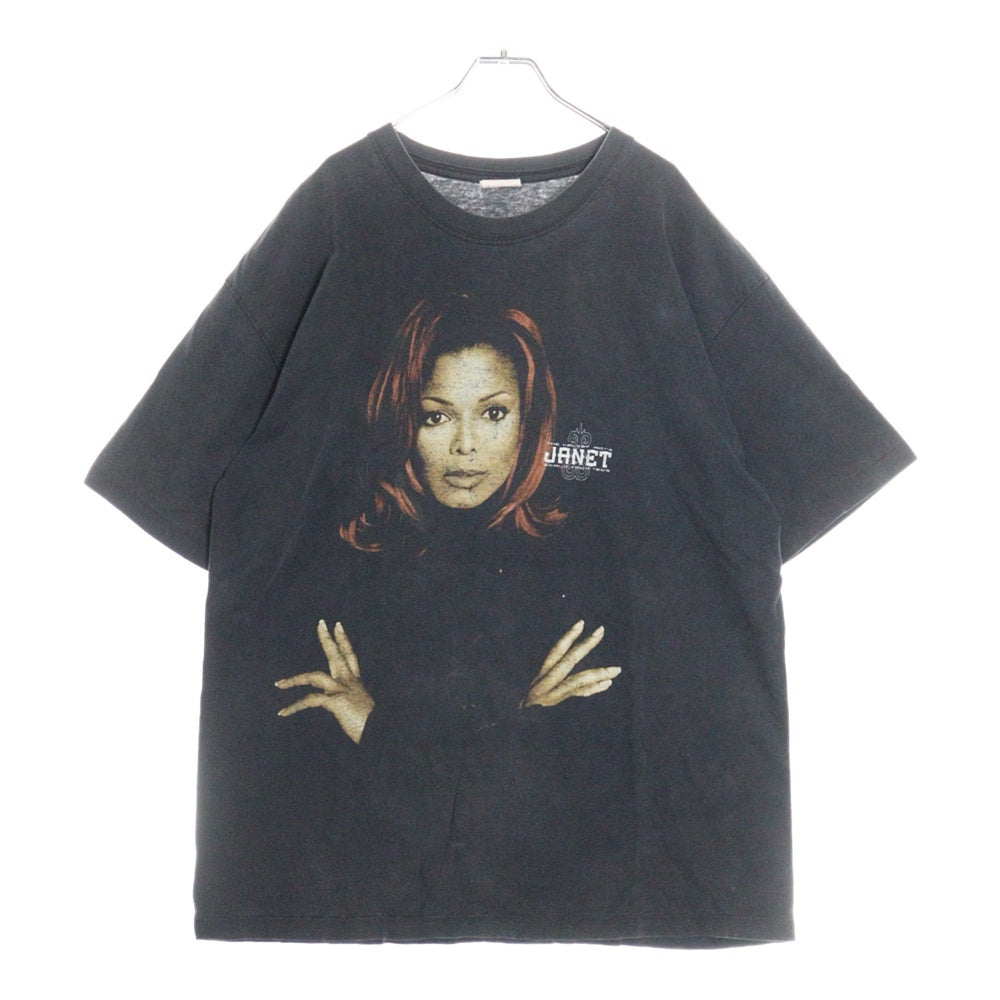 VINTAGE(ヴィンテージ) 90's JANET JACKSON 1998 WORLD TOUR ジャネットジャクソン プリント半袖Tシャツ カットソー ブラック