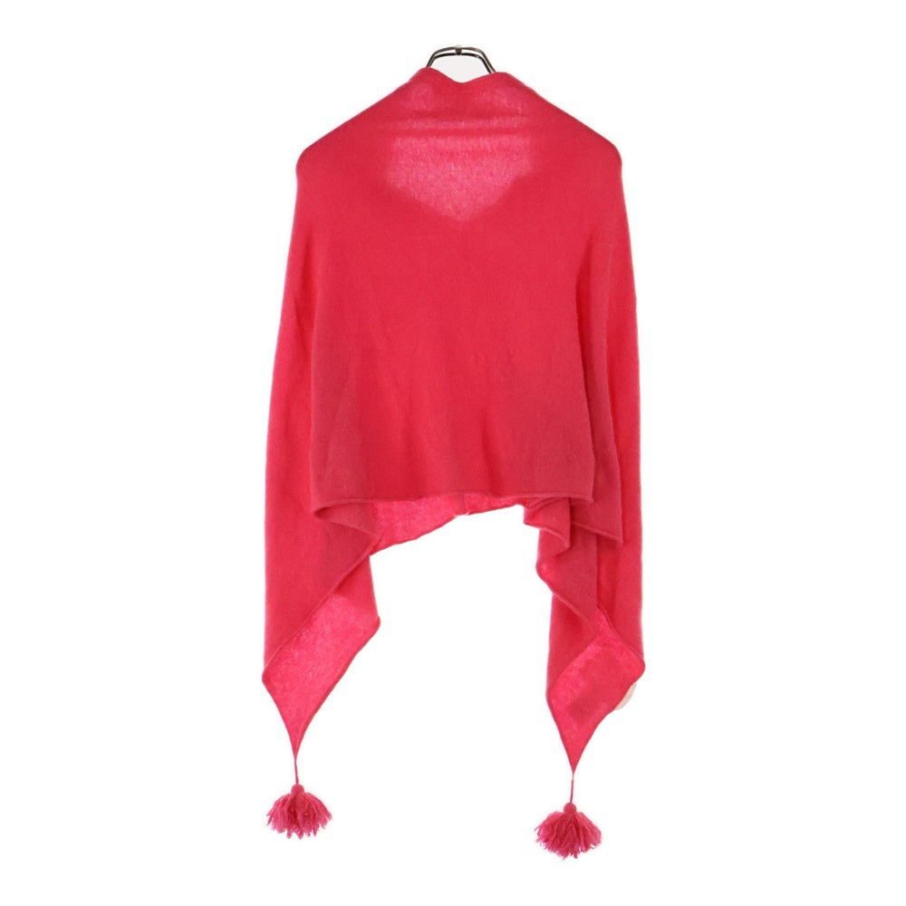 MYLAN(マイラン) カシミヤ ポンポン付きポンチョ ニット ピンク MY14AW-KR005 レディース