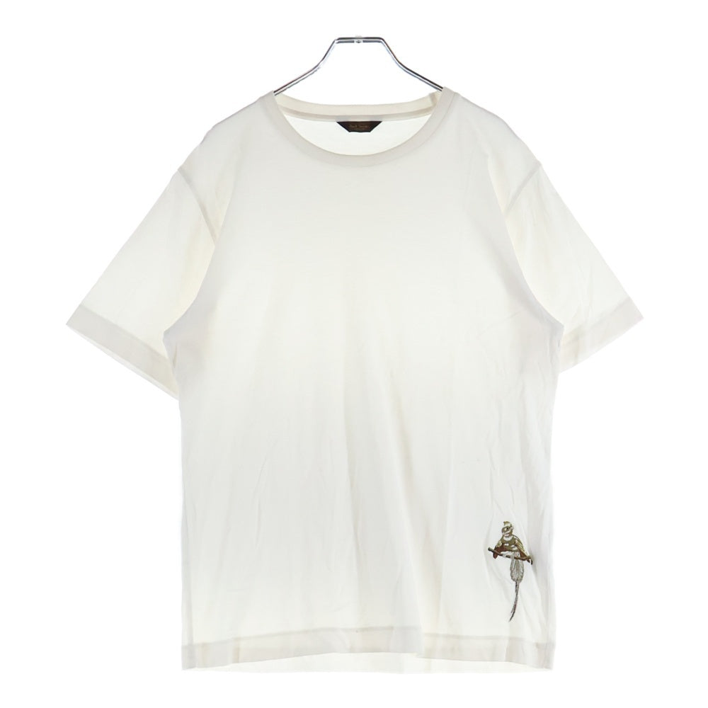 Paul Smith COLLECTION(ポールスミス コレクション) ワンポイント刺繍 クルーネック半袖Tシャツ カットソー ホワイト PC-JT-42494