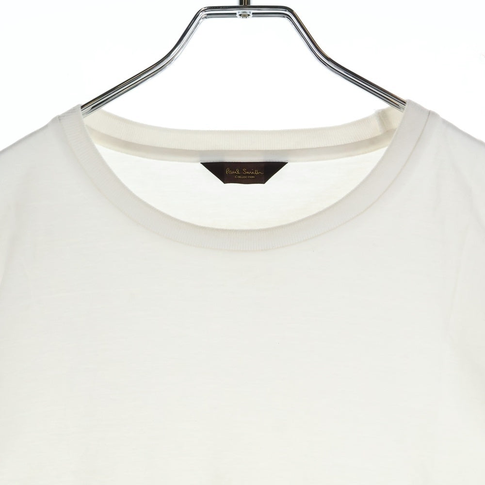 Paul Smith COLLECTION(ポールスミス コレクション) ワンポイント刺繍 クルーネック半袖Tシャツ カットソー ホワイト PC-JT-42494