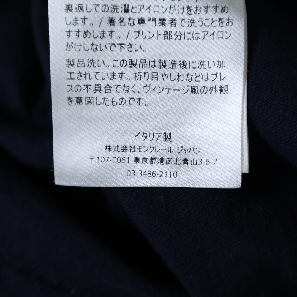 MONCLER(モンクレール) ×FRAGMENT MAGLIA T-SHIRT ×フラグメント バックプリント 半袖Tシャツ カットソー ネイビー G209U8C00005