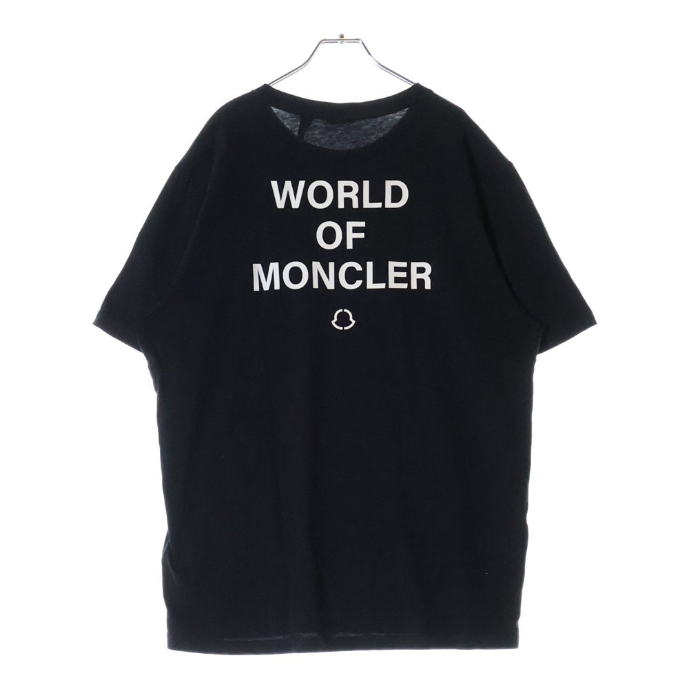 MONCLER(モンクレール) 21AW ×FRGMT HIROSHI FUJIWARA MAGLIA T-SHIRT フラグメント ヒロシ フジワラ マリア ロゴプリント クルーネック 半袖Tシャツ ブラック G209U8C00008