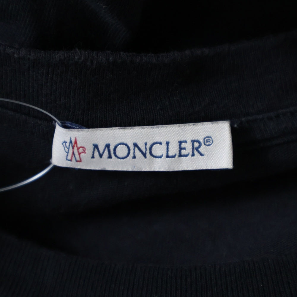 MONCLER(モンクレール) 21AW ×FRGMT HIROSHI FUJIWARA MAGLIA T-SHIRT フラグメント ヒロシ フジワラ マリア ロゴプリント クルーネック 半袖Tシャツ ブラック G209U8C00008