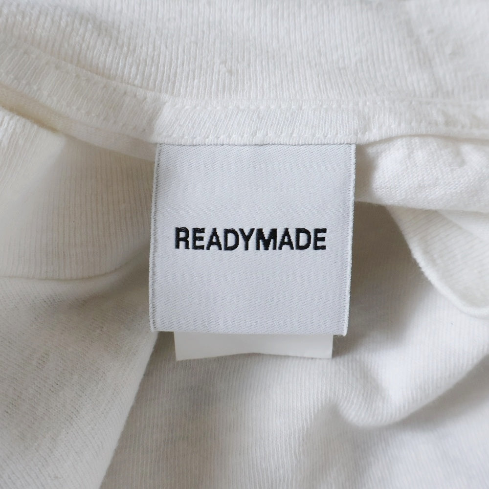 READY MADE(レディメイド) 24SS T SHIRT PEACE ピースプリント 半袖Tシャツ ホワイト RE-CO-WH-00-00-274