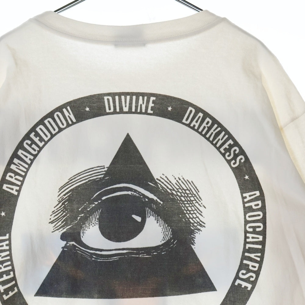 SAINT MICHAEL(セントマイケル) 23AW ×KOSUKE KAWAMURA KK_LS TEE カワムラコウスケ ヴィンテージ加工 ロングスリーブカットソー 長袖Tシャツ ホワイト SM-A23-0000-C19