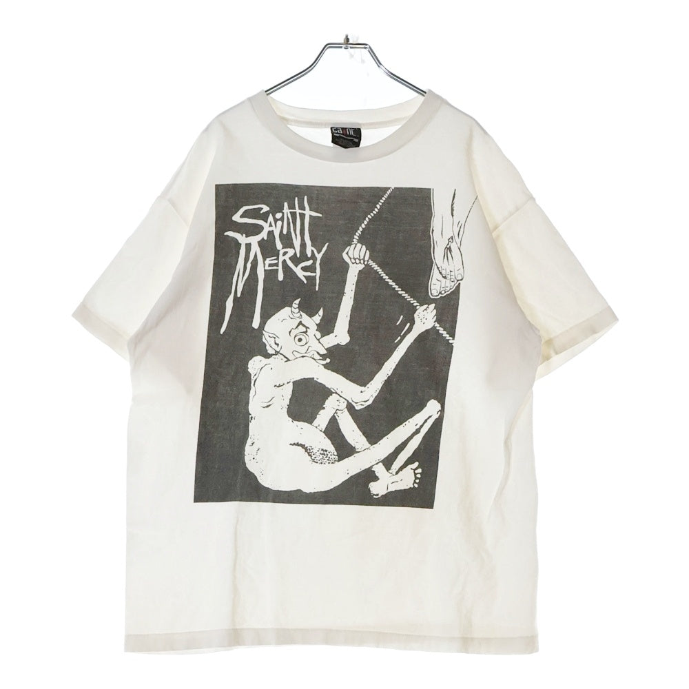 SAINT MICHAEL(セントマイケル) 23SS SS TEE/MERCY デビルプリント 半袖Tシャツ カットソー ホワイト SM-S23-0000-019