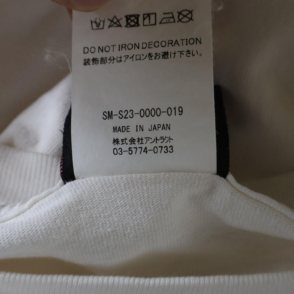 SAINT MICHAEL(セントマイケル) 23SS SS TEE/MERCY デビルプリント 半袖Tシャツ カットソー ホワイト SM-S23-0000-019