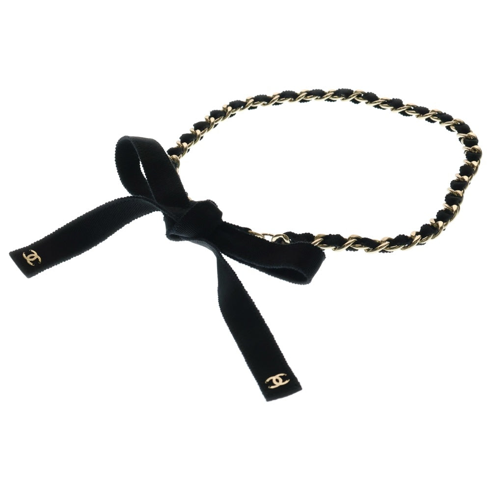 CHANEL(シャネル) ココマーク レザー チェーン リボンベルト ブラック G20C レディース