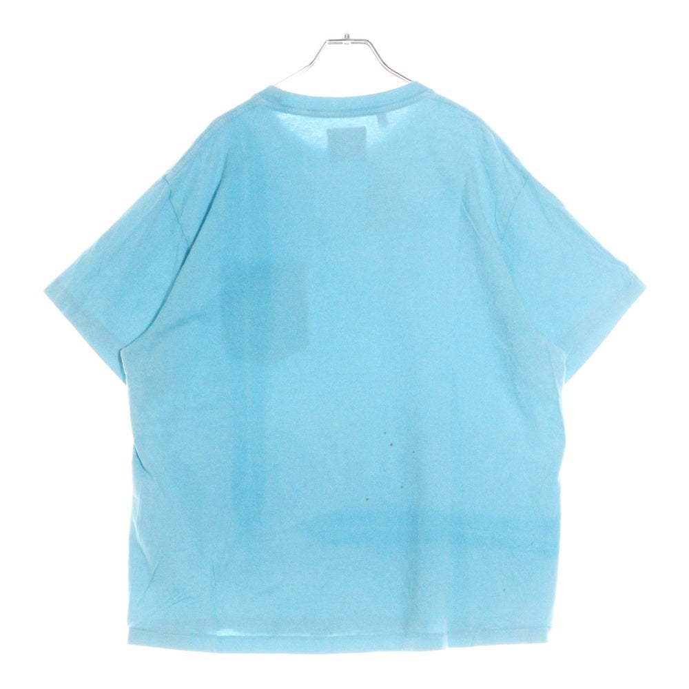 GALLERY DEPT.(ギャラリーデプト) Turquoise Paint Splatter Logo Tee 胸ポケット ロゴプリント ペイントデザイン半袖Tシャツ ターコイズ