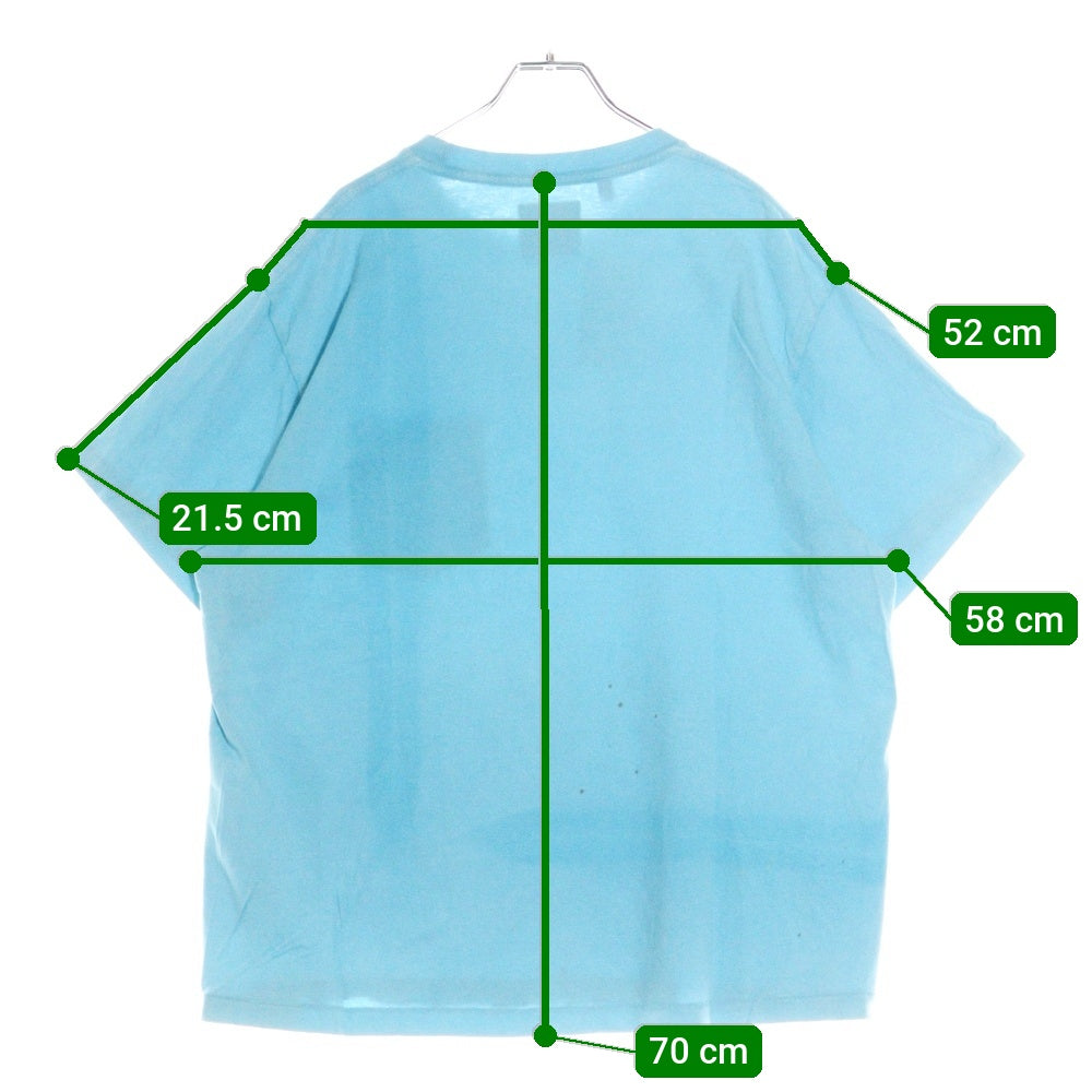 GALLERY DEPT.(ギャラリーデプト) Turquoise Paint Splatter Logo Tee 胸ポケット ロゴプリント ペイントデザイン半袖Tシャツ ターコイズ