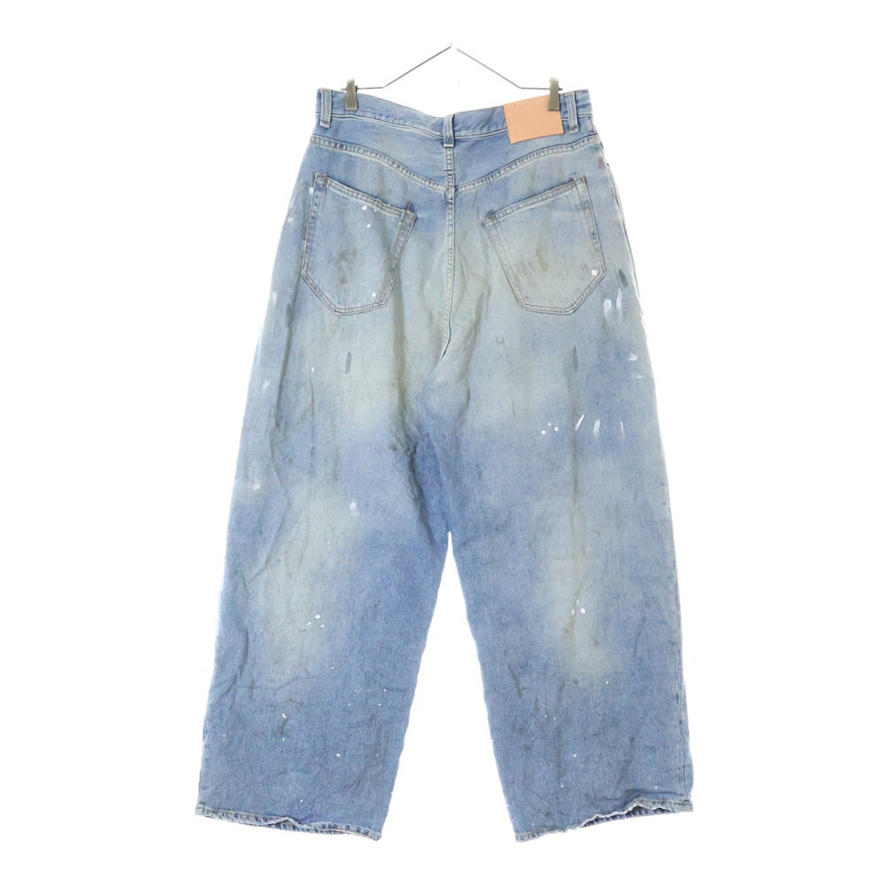 Acne Studios(アクネ ストゥディオズ) 2023M FN Trafalgar ペイント加工 スーパーバギーデニムパンツ インディゴ B00343