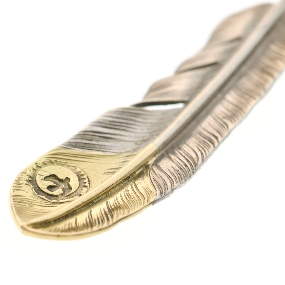 goro's(ゴローズ) 【現行】先金特大フェザー 左向き ペンダントトップ シルバー/ゴールド