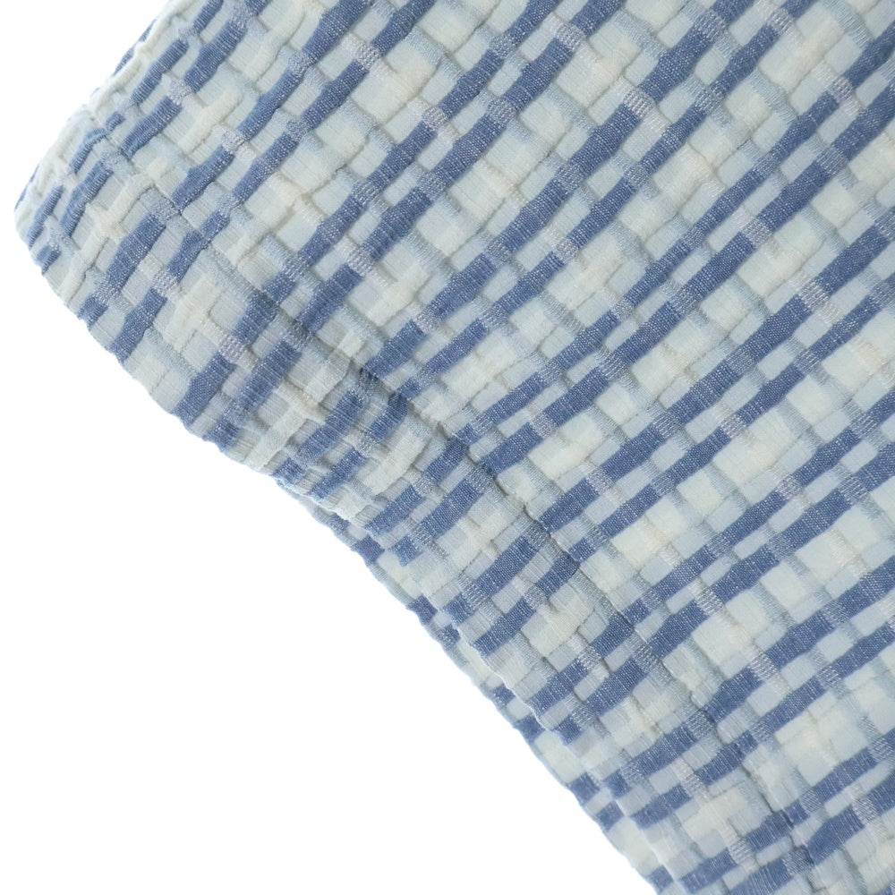 KITH(キス) 25SS Bubble Check Short Sleeve Boxy Collared Overshirt バブルチェック ショート スリーブ ボックスカラー オーバーシャツ 半袖シャツ ブルー