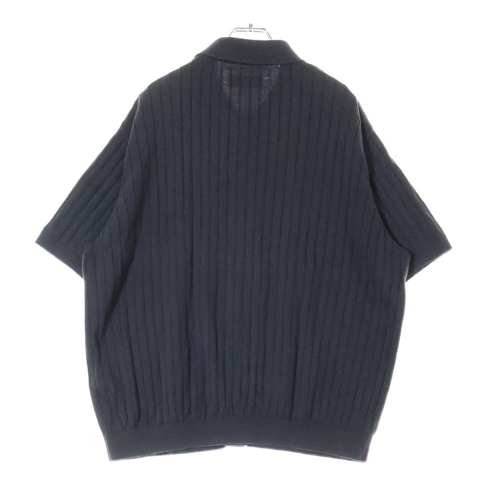 KITH(キス) 25SS Rhys Knit Stripe Buttondown リース ニットストライプ ボタンダウン 半袖シャツ ブラウン