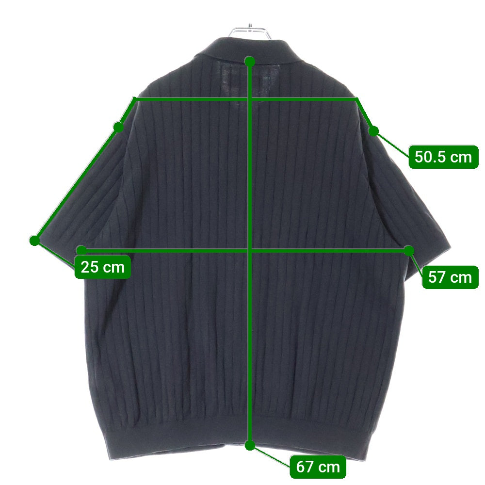 KITH(キス) 25SS Rhys Knit Stripe Buttondown リース ニットストライプ ボタンダウン 半袖シャツ ブラウン