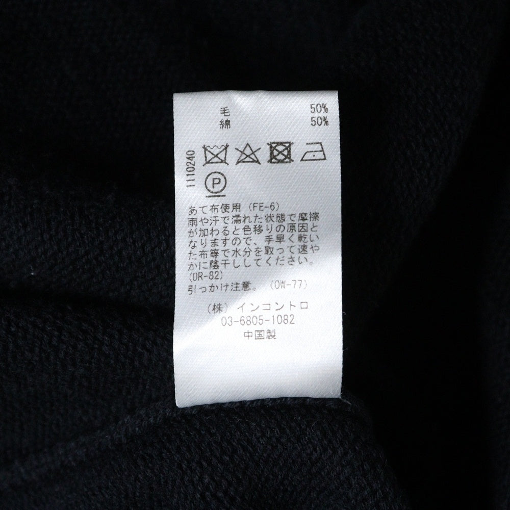 STUDIO NICHOLSON(スタジオニコルソン) COTTON KNITWARE V NECK JUMPER Vネックウールニットセーター ネイビー 51-10-122011