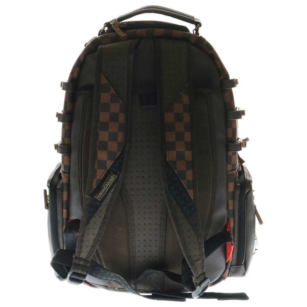 SPRAYGROUND(スプレーグラウンド) Backpack 総柄 マルチポケットリュックサック バックパック ブラウン