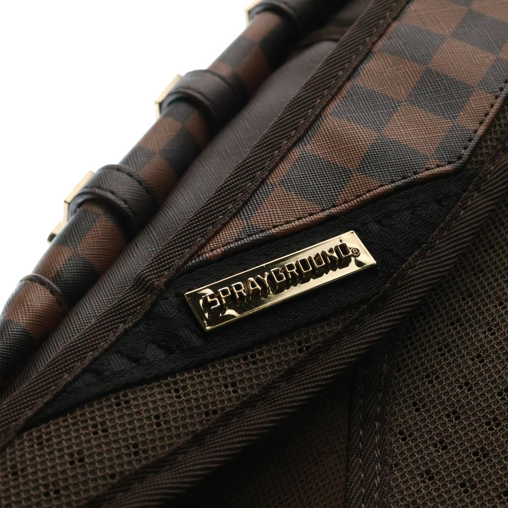 SPRAYGROUND(スプレーグラウンド) Backpack 総柄 マルチポケットリュックサック バックパック ブラウン