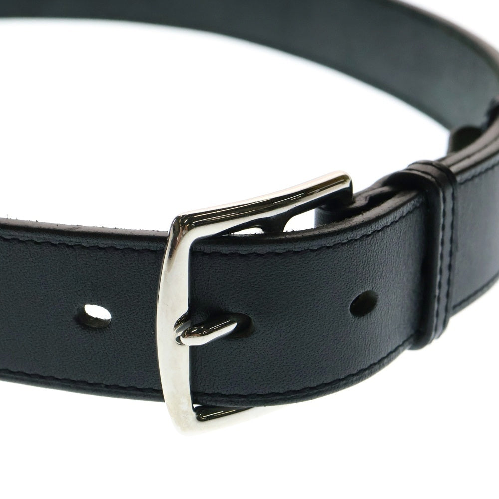 HERMES(エルメス) エトリヴィエール スクエアバックル レザーベルト ブラック