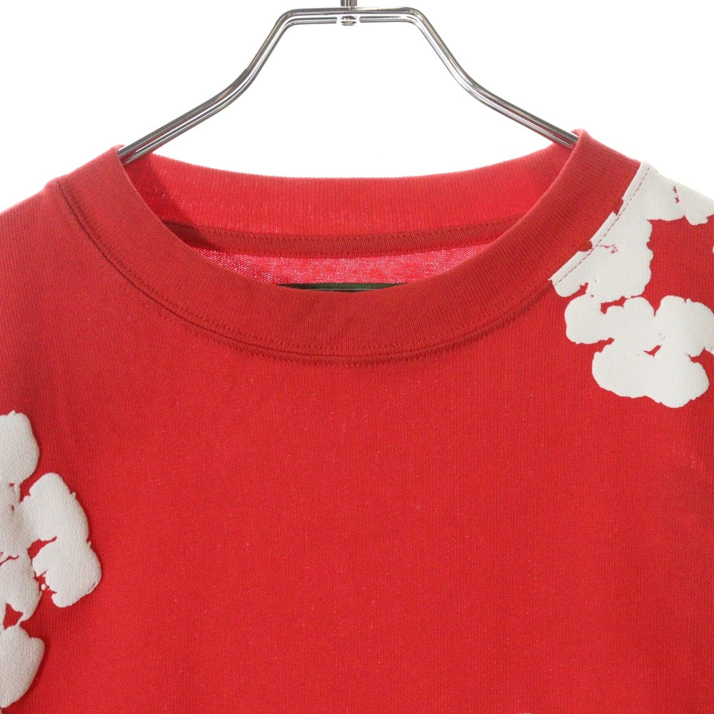 DENIM TEARS(デニムティアーズ) Long Sleeve Cotton Wreath T-shirt ロングスリーブ コットン 長袖Tシャツ レッド/ホワイト