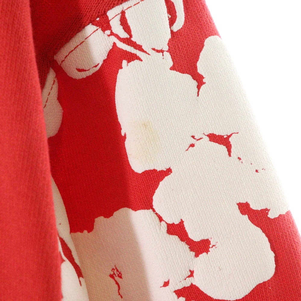 DENIM TEARS(デニムティアーズ) Long Sleeve Cotton Wreath T-shirt ロングスリーブ コットン 長袖Tシャツ レッド/ホワイト