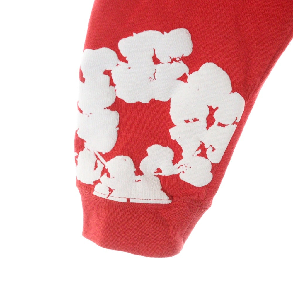 DENIM TEARS(デニムティアーズ) Long Sleeve Cotton Wreath T-shirt ロングスリーブ コットン 長袖Tシャツ レッド/ホワイト