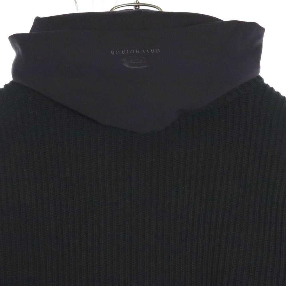 BALENCIAGA(バレンシアガ) 24SS Zip Up Cardigan レイヤード ジップアップカーディガン フーディー ブラック 771192 T3297