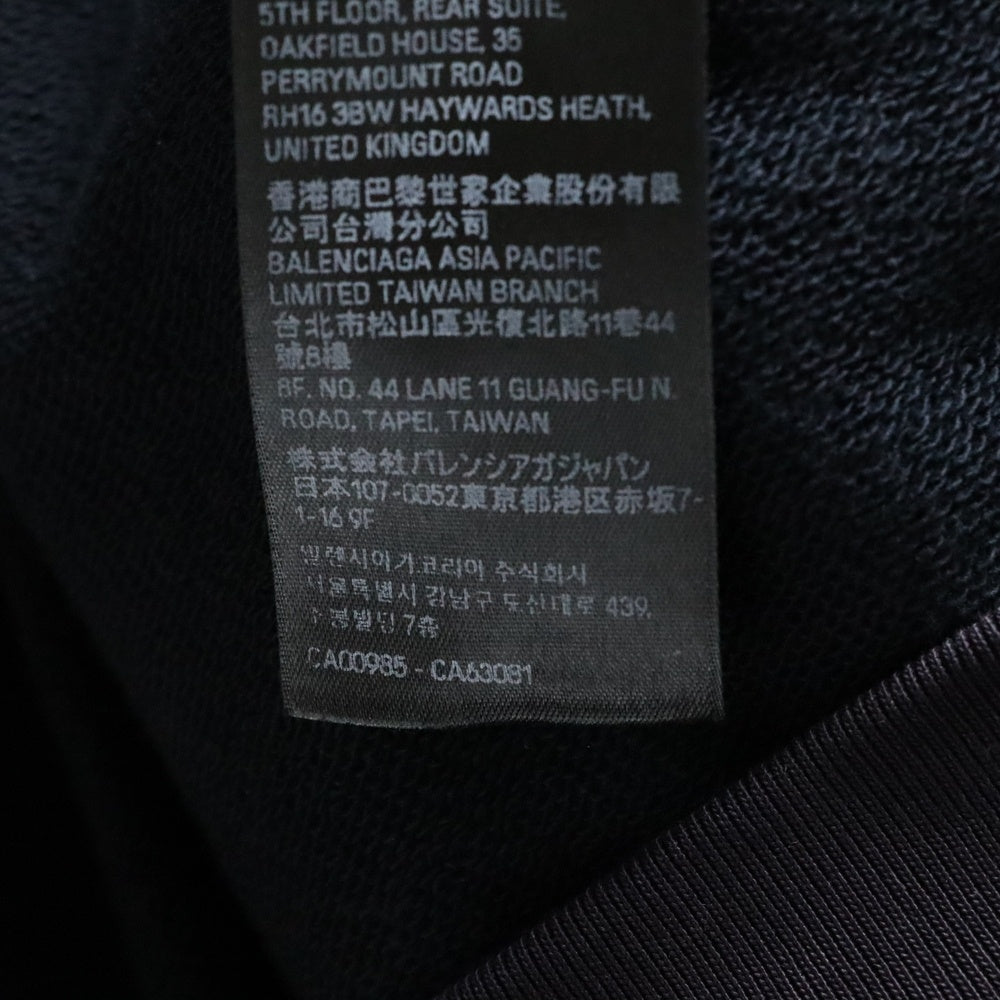 BALENCIAGA(バレンシアガ) 24SS Zip Up Cardigan レイヤード ジップアップカーディガン フーディー ブラック 771192 T3297