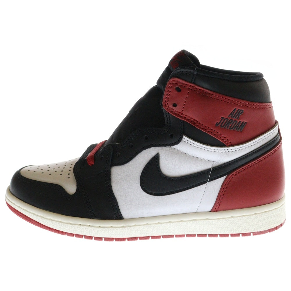 NIKE(ナイキ) AIR JORDAN1 RETRO HIGH OG エアジョーダン1 ブラックトゥリイマジンド ハイカットスニーカー レッド US8/26cm