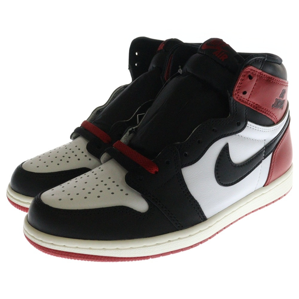 NIKE(ナイキ) AIR JORDAN1 RETRO HIGH OG エアジョーダン1 ブラックトゥリイマジンド ハイカットスニーカー レッド US8/26cm