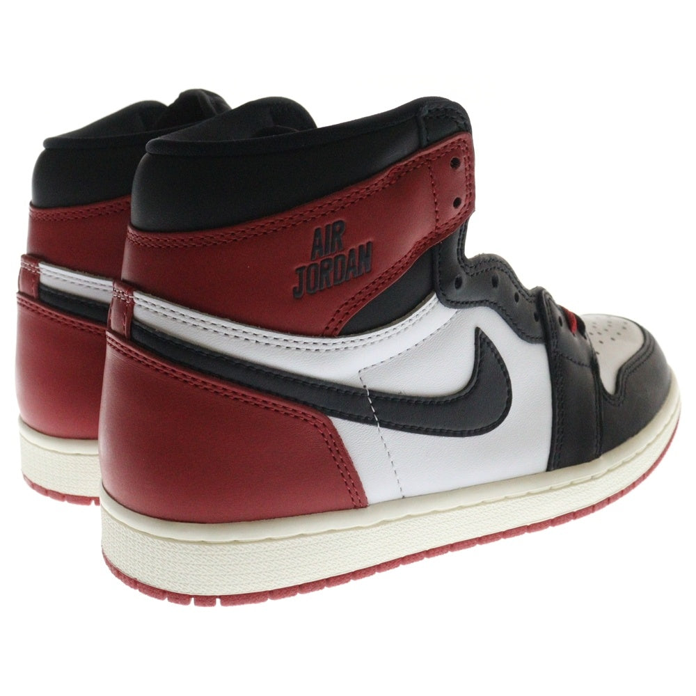 NIKE(ナイキ) AIR JORDAN1 RETRO HIGH OG エアジョーダン1 ブラックトゥリイマジンド ハイカットスニーカー レッド US8/26cm