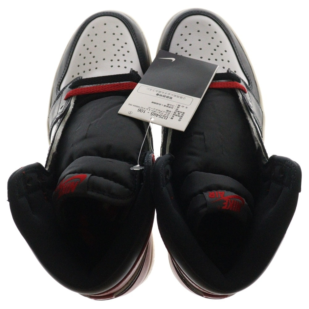NIKE(ナイキ) AIR JORDAN1 RETRO HIGH OG エアジョーダン1 ブラックトゥリイマジンド ハイカットスニーカー レッド US8/26cm