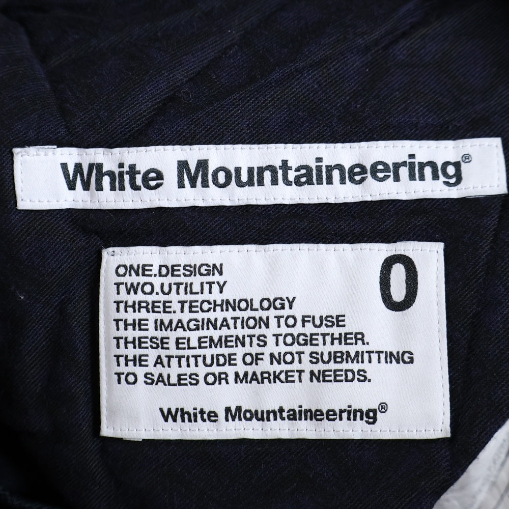 White Mountaineering(ホワイトマウンテニアリング) ソロテックス 3タック イージーテーパードパンツ ネイビー WM2571414